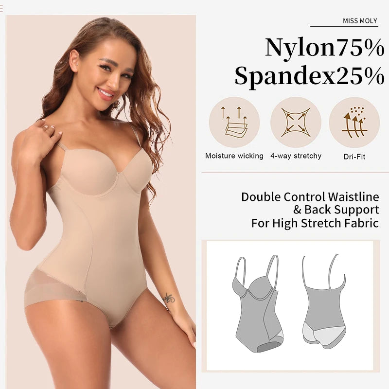 Shapewear Bodysuit for Women Tummy Control Butt Lifter Panties Waist Trainer Stomach Body Shaper Slimming Underwear Girdles