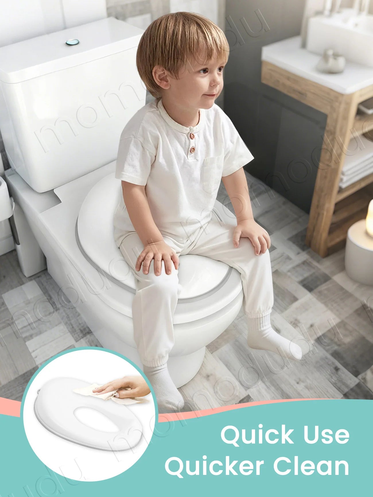 Portable Toddler Toilet Seat with Splash Guard, Universal Design for Mess-Free Training for Boys & Girls