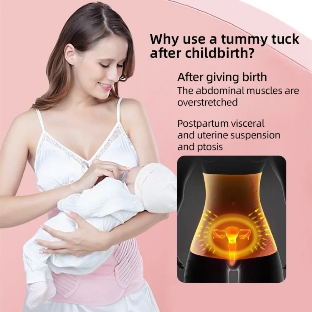 Seamless Postpartum Body Shaper Belly Contracting Tummy Control Women Girdle Belt Solid Color Thin Slimming Shapewear Female
