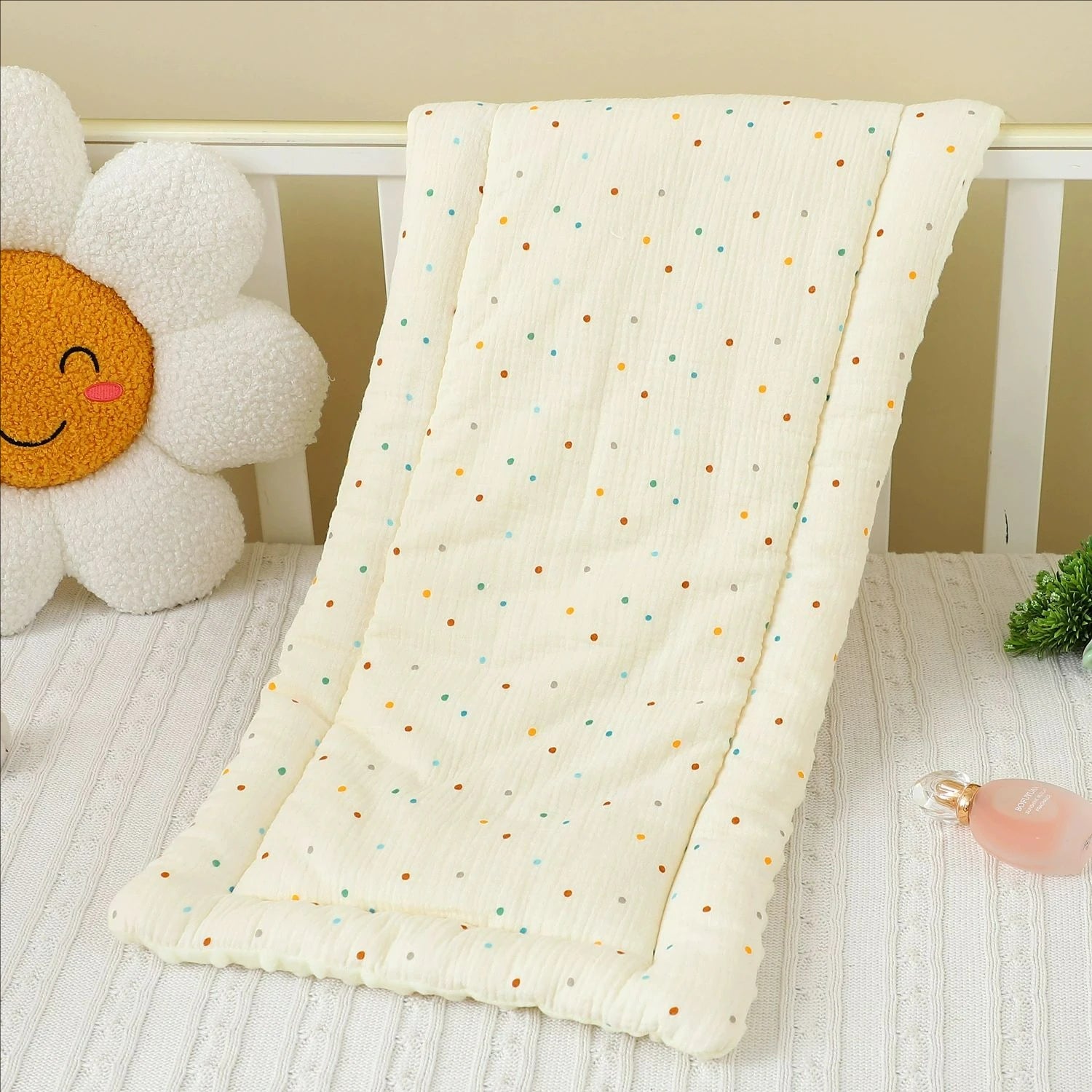 Cartoon Bear Baby Stroller Seat Cushion Cotton Soft Newborn Car Seat Pad Infant Pushchair Mattress Mat Kid Pram Accessories