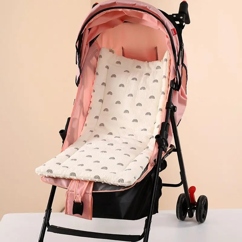Cartoon Bear Baby Stroller Seat Cushion Cotton Soft Newborn Car Seat Pad Infant Pushchair Mattress Mat Kid Pram Accessories