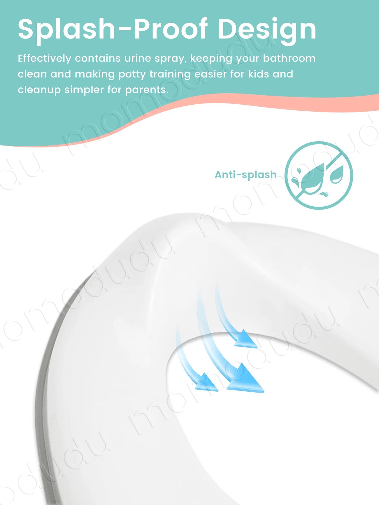 Portable Toddler Toilet Seat with Splash Guard, Universal Design for Mess-Free Training for Boys & Girls