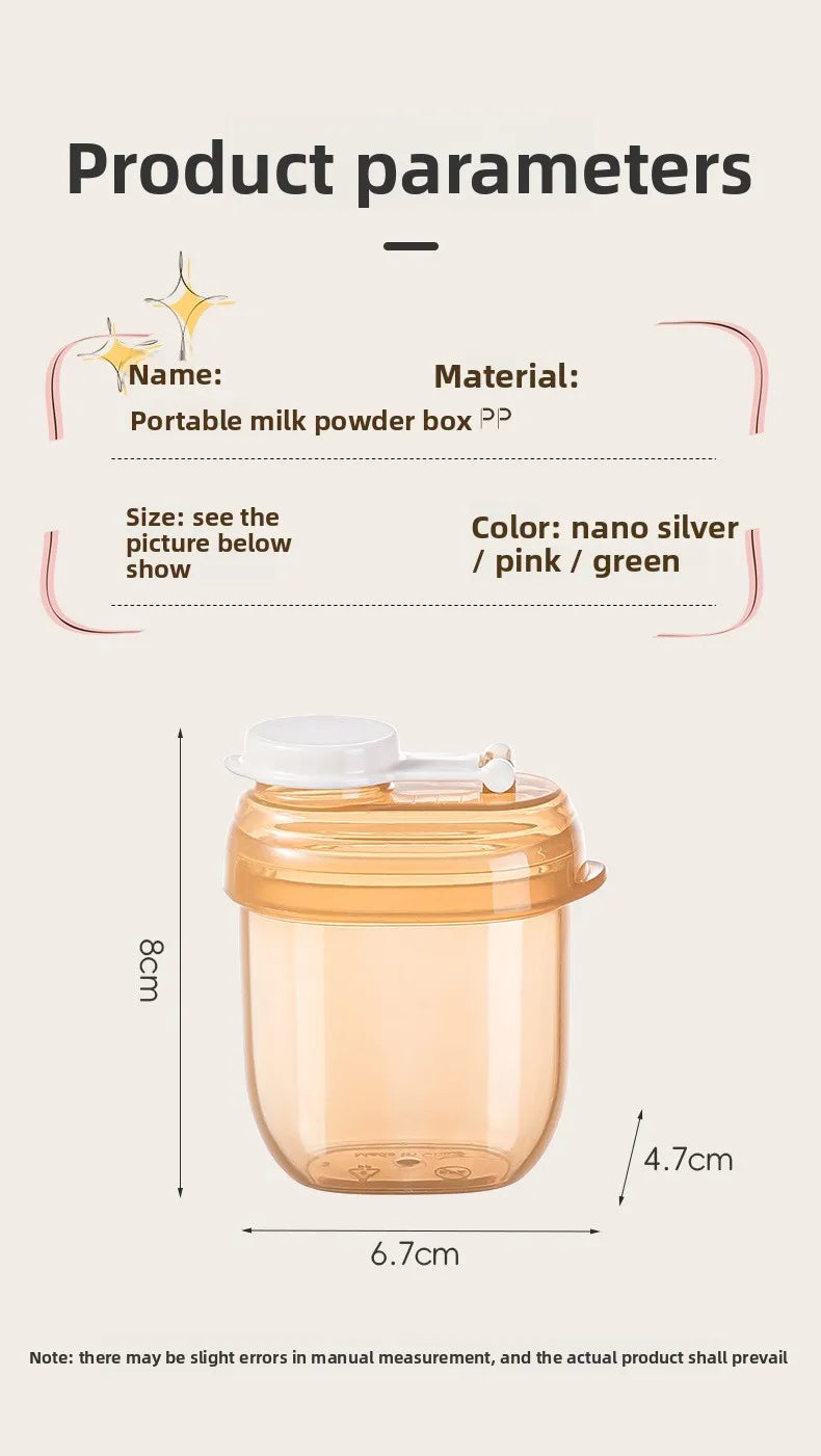 40 gram Baby Milk Powder Box Movable Canteen Storage Snacks for kids PP Food Portable Container Traval Bottles