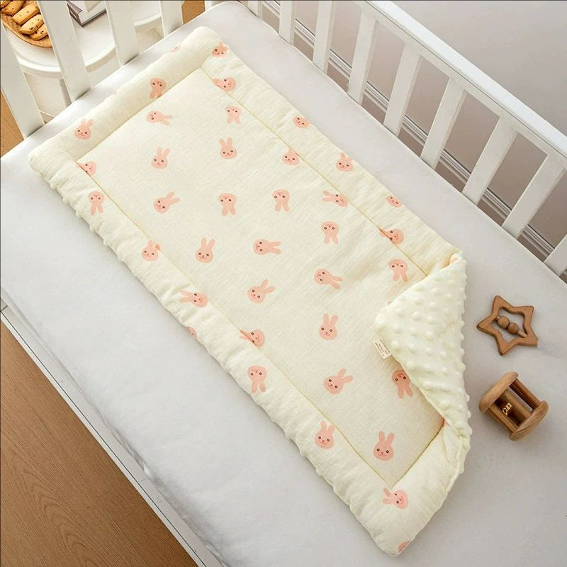 Cartoon Bear Baby Stroller Seat Cushion Cotton Soft Newborn Car Seat Pad Infant Pushchair Mattress Mat Kid Pram Accessories
