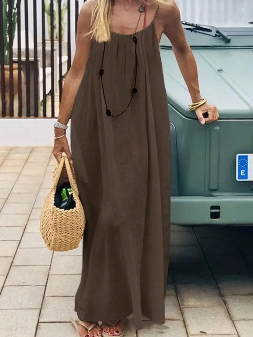 Sexy Suspender Dress For Women Fashionable Solid Color New Backless Strappy Loose Casual Dress For Women 2026