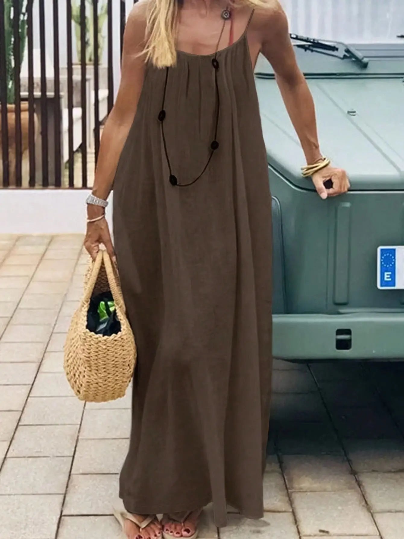Sexy Suspender Dress For Women Fashionable Solid Color New Backless Strappy Loose Casual Dress For Women 2026