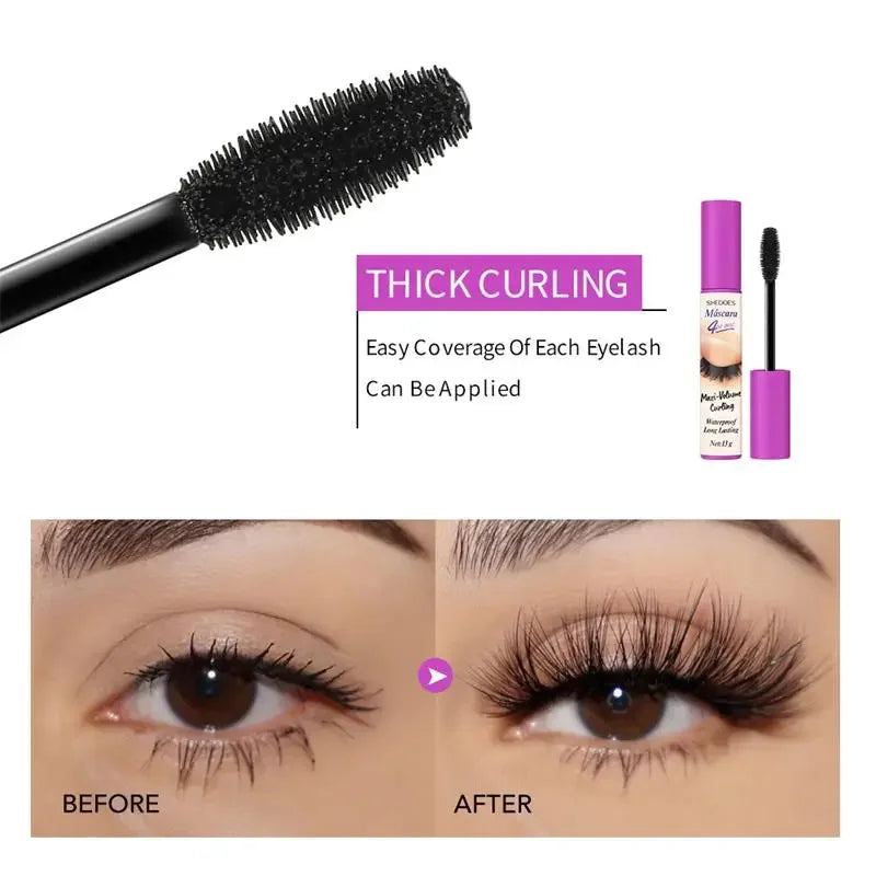 5D Waterproof Mascara Eyelashes Lengthening Long Lasting Silky Lash Black Eyelashes Extension Make Up Beauty Eye Korean Cosmetic