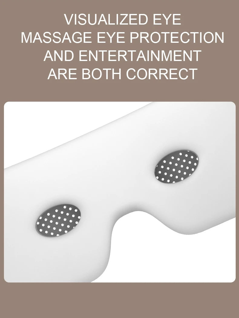Portable Visible Eye Massager with Bluetooth Music Eye Care Device Sleep Eye Mask with 4 Mode Massage Muscle Gift for Mom Dad