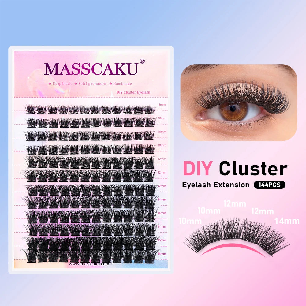 10cases/lot YUANZHIJIE Knot-free lashes Clusters 100% Hand-Tufted Anime Eyelashes Premium Materail Cruetly-free lash Extensions