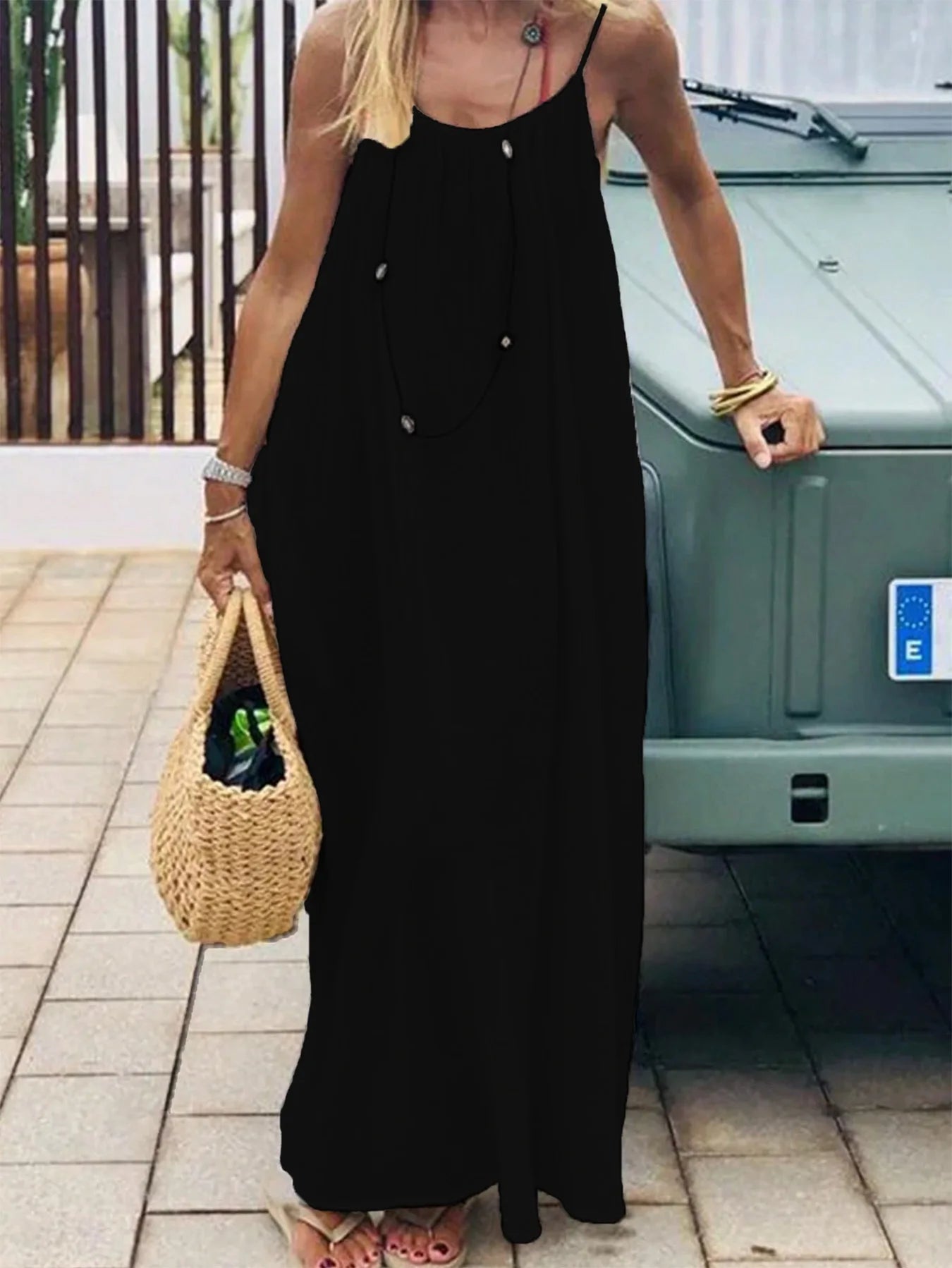 Sexy Suspender Dress For Women Fashionable Solid Color New Backless Strappy Loose Casual Dress For Women 2026