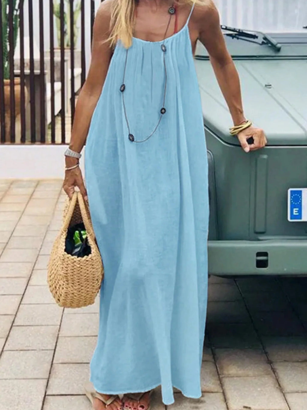Sexy Suspender Dress For Women Fashionable Solid Color New Backless Strappy Loose Casual Dress For Women 2026