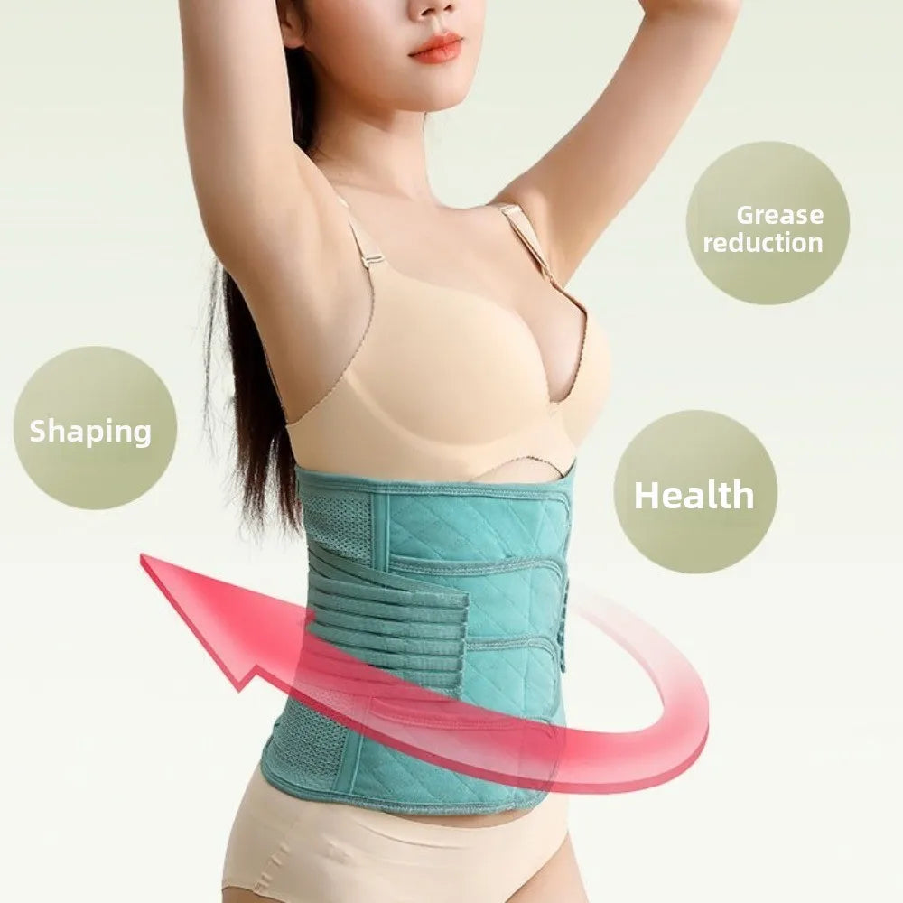 Seamless Postpartum Body Shaper Belly Contracting Tummy Control Women Girdle Belt Solid Color Thin Slimming Shapewear Female