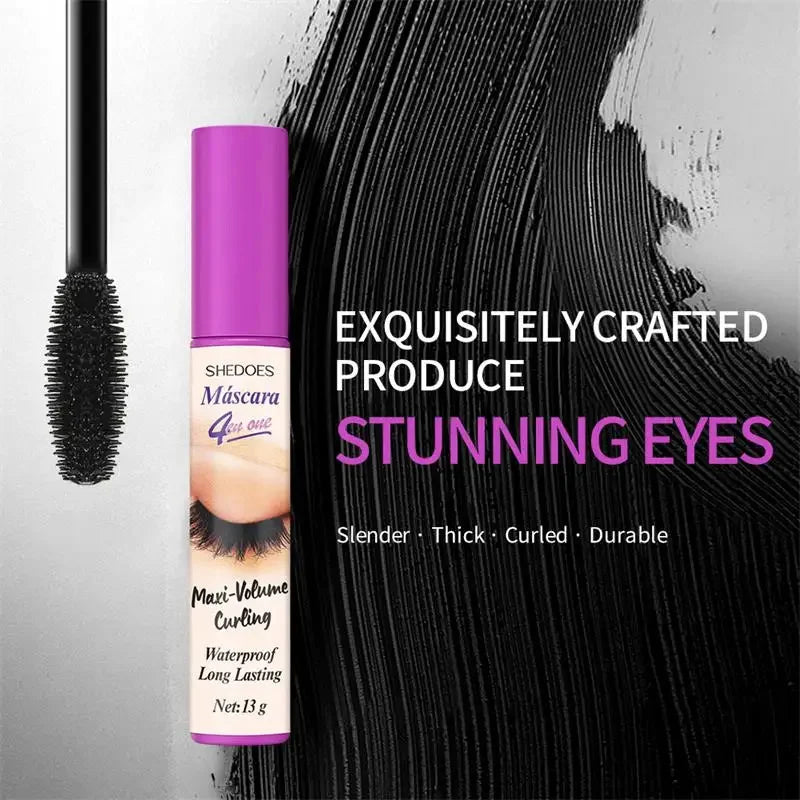 5D Waterproof Mascara Eyelashes Lengthening Long Lasting Silky Lash Black Eyelashes Extension Make Up Beauty Eye Korean Cosmetic