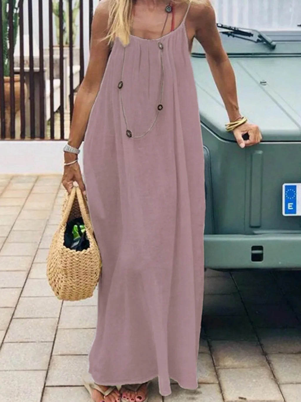 Sexy Suspender Dress For Women Fashionable Solid Color New Backless Strappy Loose Casual Dress For Women 2026