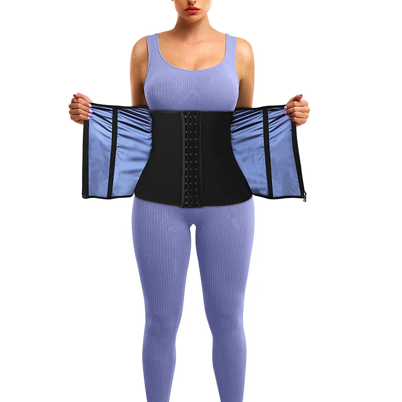 Miss Moly Sauna Waist Trimmer for Women Slimming Tummy Control Sweat Band Body Shaper Fat Burning Corset Losing Weight Belt