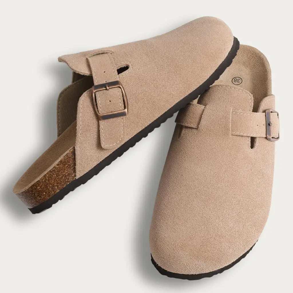 Shevalues Cork Suede Clogs For Women Cork Slippers Summer Cork Sandals Fashion Beach Slides Classic Mules Men Clogs Baotou Shoes