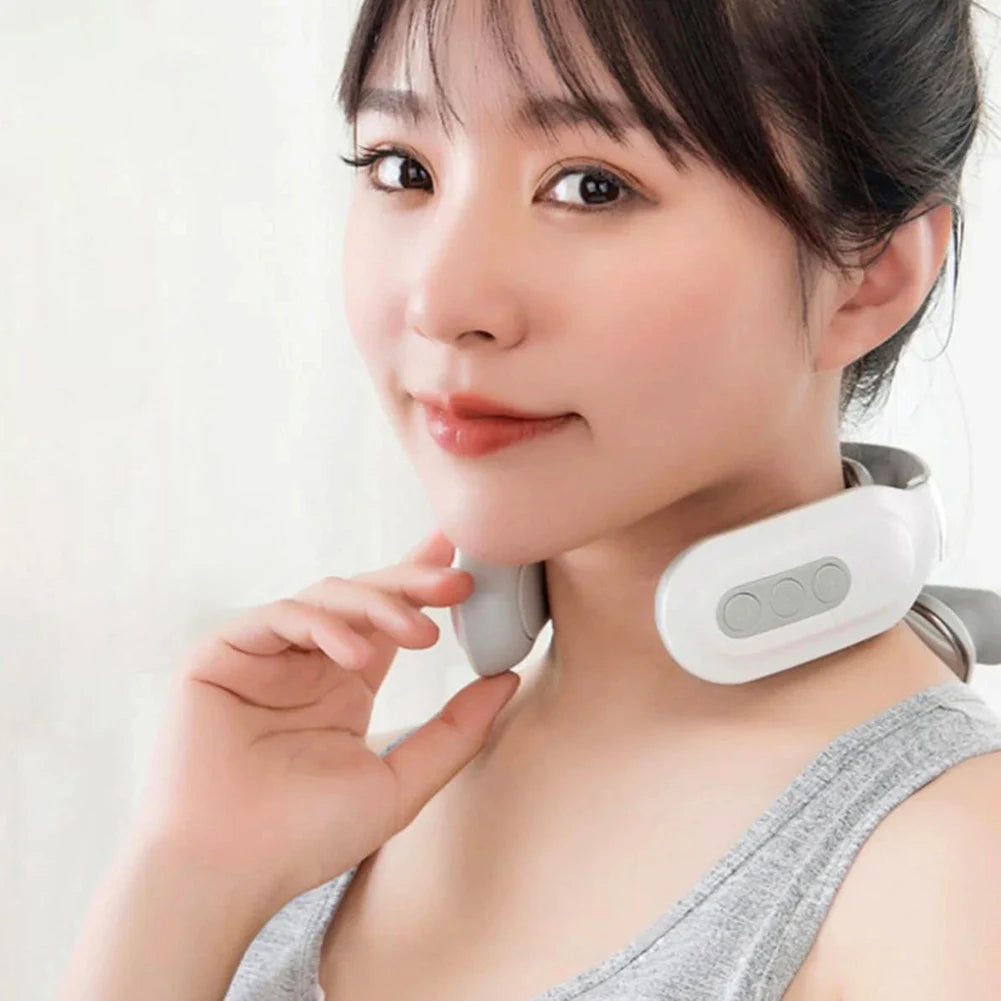 4-head Neck Massager USB Rechargeable Cervical Massager Relaxation Gifts for Women Men Dad Mom