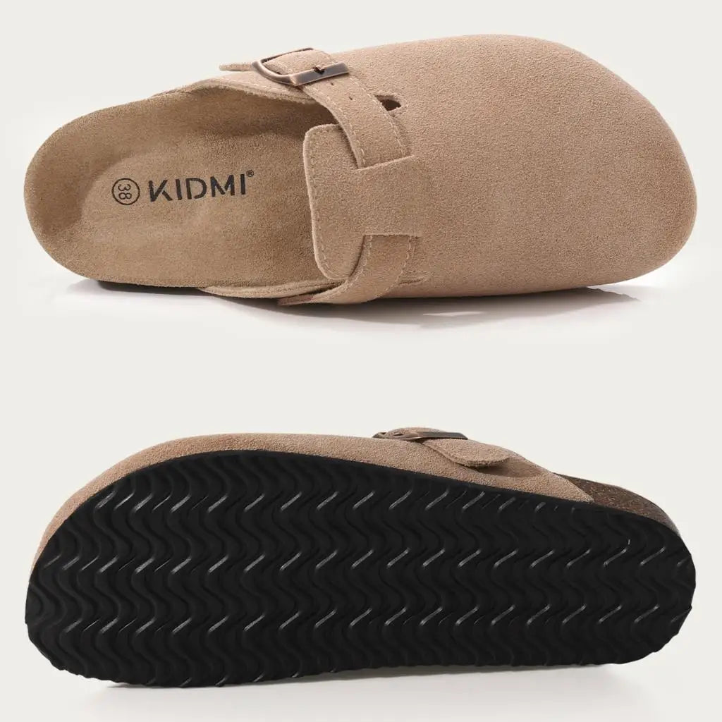 Shevalues Cork Suede Clogs For Women Cork Slippers Summer Cork Sandals Fashion Beach Slides Classic Mules Men Clogs Baotou Shoes