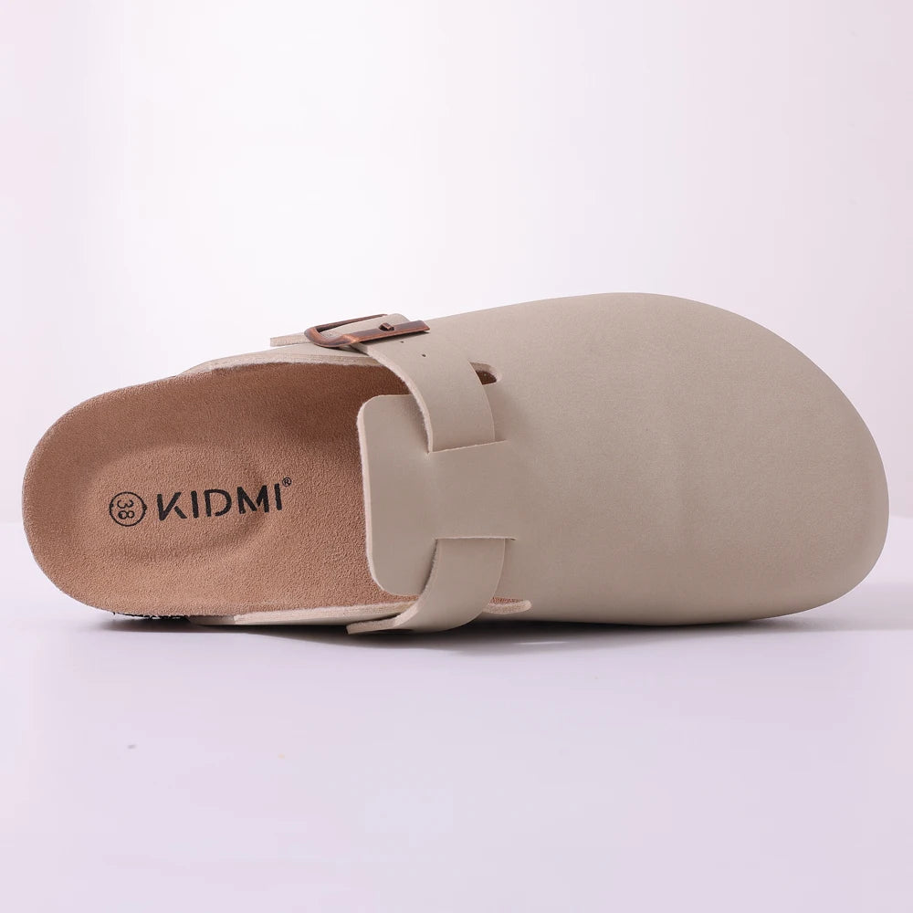 Shevalues Cork Suede Clogs For Women Cork Slippers Summer Cork Sandals Fashion Beach Slides Classic Mules Men Clogs Baotou Shoes