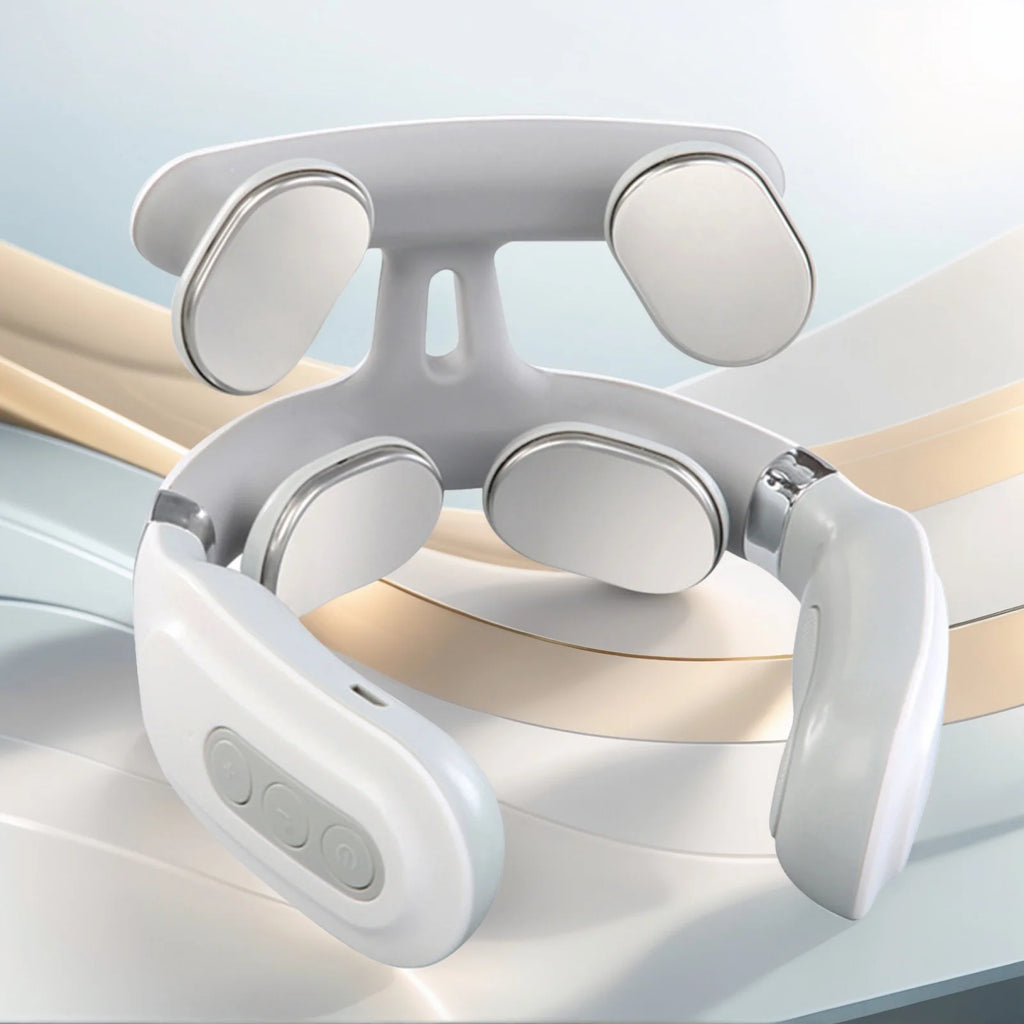 4-head Neck Massager USB Rechargeable Cervical Massager Relaxation Gifts for Women Men Dad Mom