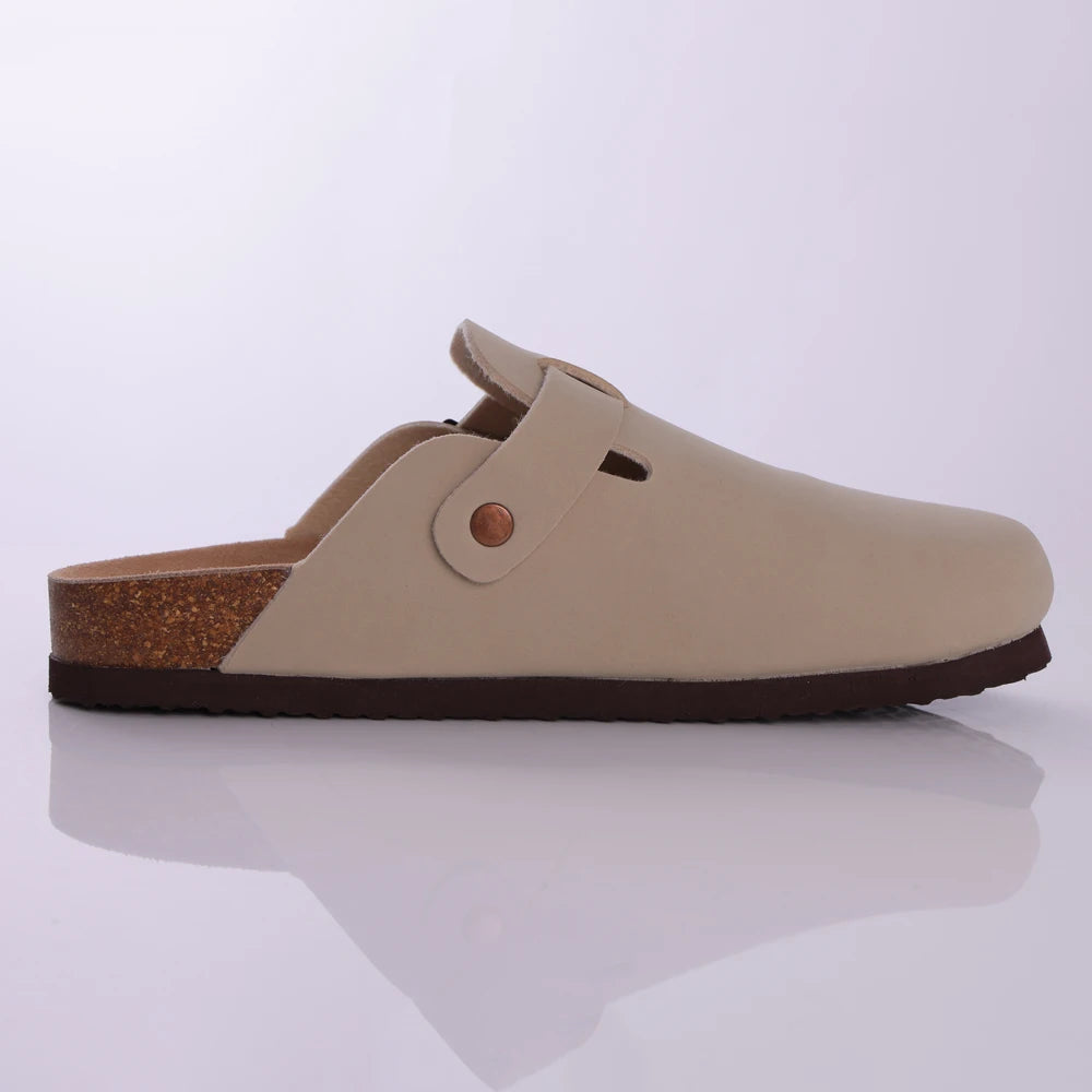 Shevalues Cork Suede Clogs For Women Cork Slippers Summer Cork Sandals Fashion Beach Slides Classic Mules Men Clogs Baotou Shoes