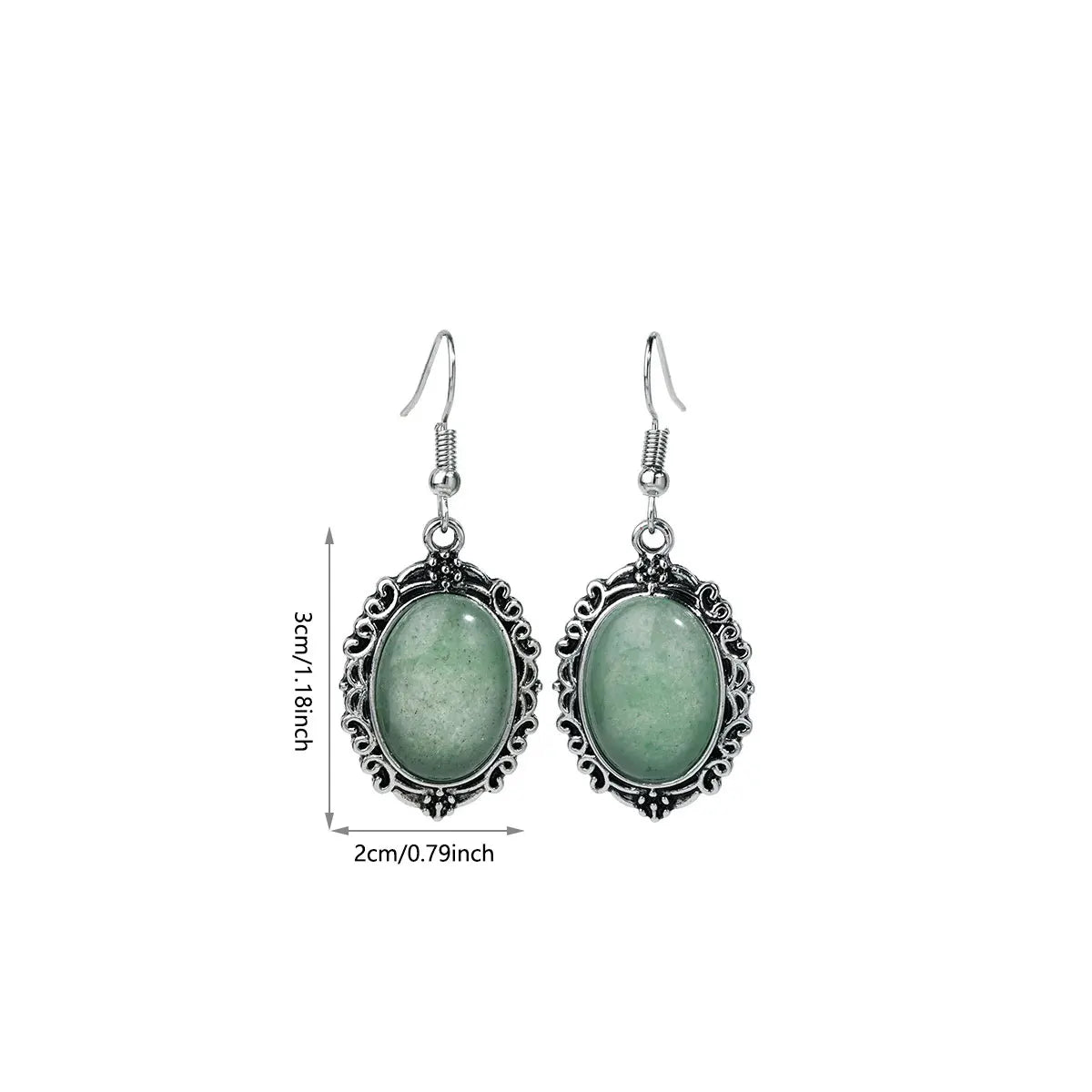 1pair Natural Stone Rose Quartz Green Aventurine Tiger Eye Pendant Earrings Bohemian Women's Fashion Earrings Jewelry Gifts