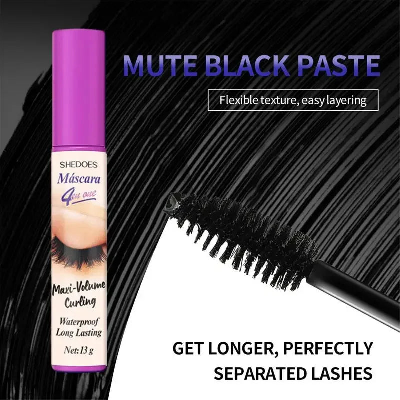 5D Waterproof Mascara Eyelashes Lengthening Long Lasting Silky Lash Black Eyelashes Extension Make Up Beauty Eye Korean Cosmetic