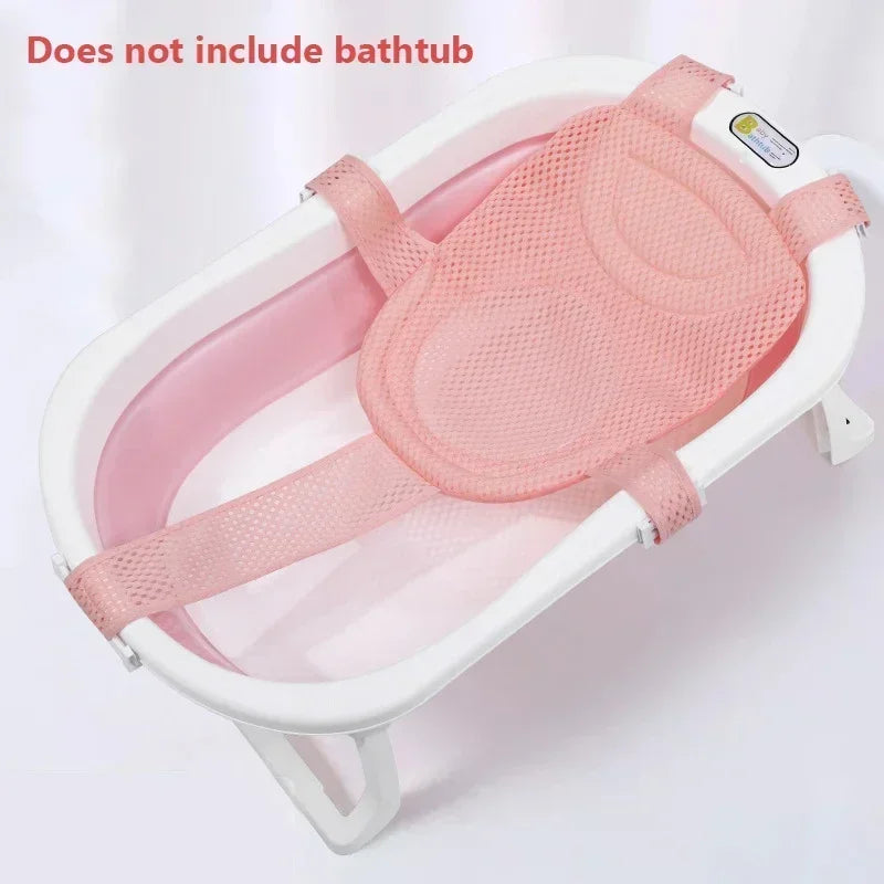 Baby Shower Bath Tub Pad Non-Slip Bathtub Mat Newborn Safe Security Bath Support Cushion Suspension Soft Pillow Care Accessories