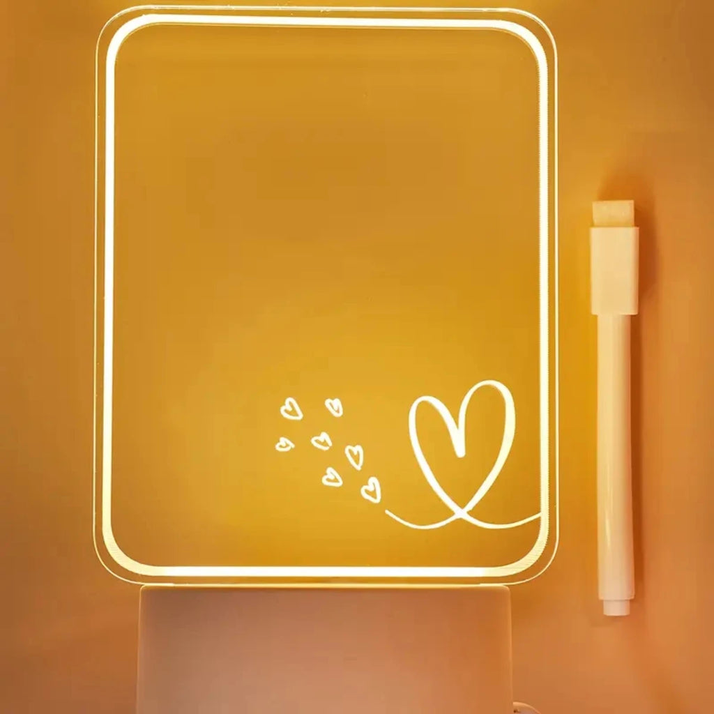 LED message board warm light night light erasable writing board, desktop decorative light, suitable for home bedrooms and living