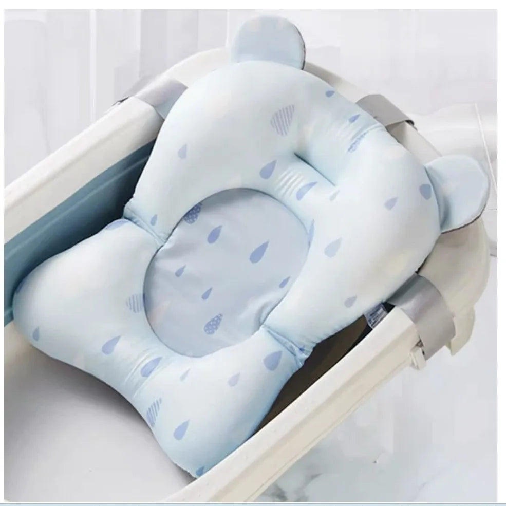 Baby Shower Bath Tub Pad Non-Slip Bathtub Mat Newborn Safe Security Bath Support Cushion Suspension Soft Pillow Care Accessories