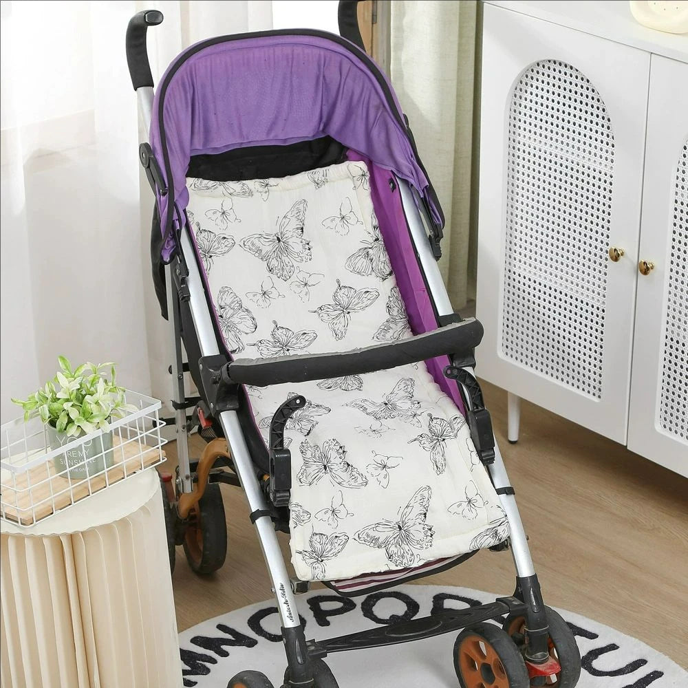 Cartoon Bear Baby Stroller Seat Cushion Cotton Soft Newborn Car Seat Pad Infant Pushchair Mattress Mat Kid Pram Accessories