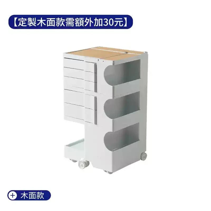 ‌360° Rotating Snack Cart - TikTok Viral Mobile Organizer, Makeup Vanity & Bedroom Storage Rack w/Wheels for Living Room‌