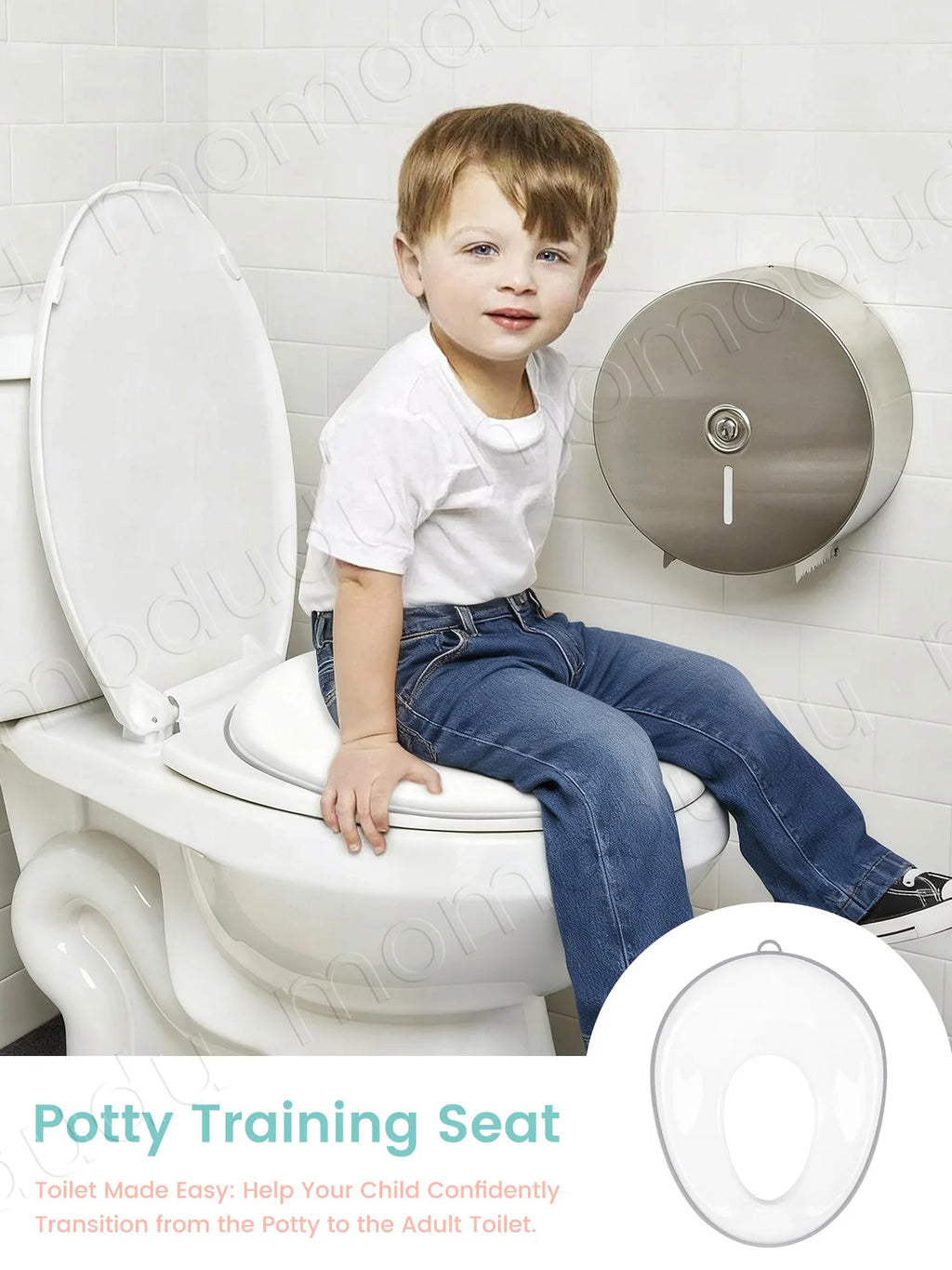 Portable Toddler Toilet Seat with Splash Guard, Universal Design for Mess-Free Training for Boys & Girls