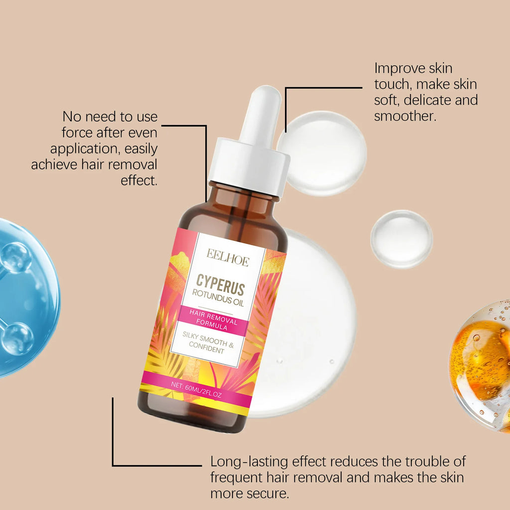EELHOE Cyperus Rotundus Oil for Hair Removal After Care Soft Smooth Skin Barrier Repair Moisturizing Hair Growth Inhibiting Oil