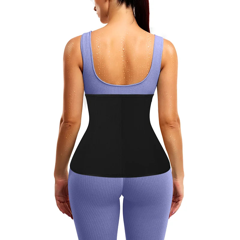 Miss Moly Sauna Waist Trimmer for Women Slimming Tummy Control Sweat Band Body Shaper Fat Burning Corset Losing Weight Belt