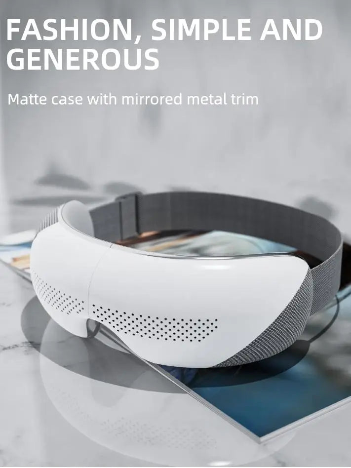 Portable Visible Eye Massager with Bluetooth Music Eye Care Device Sleep Eye Mask with 4 Mode Massage Muscle Gift for Mom Dad