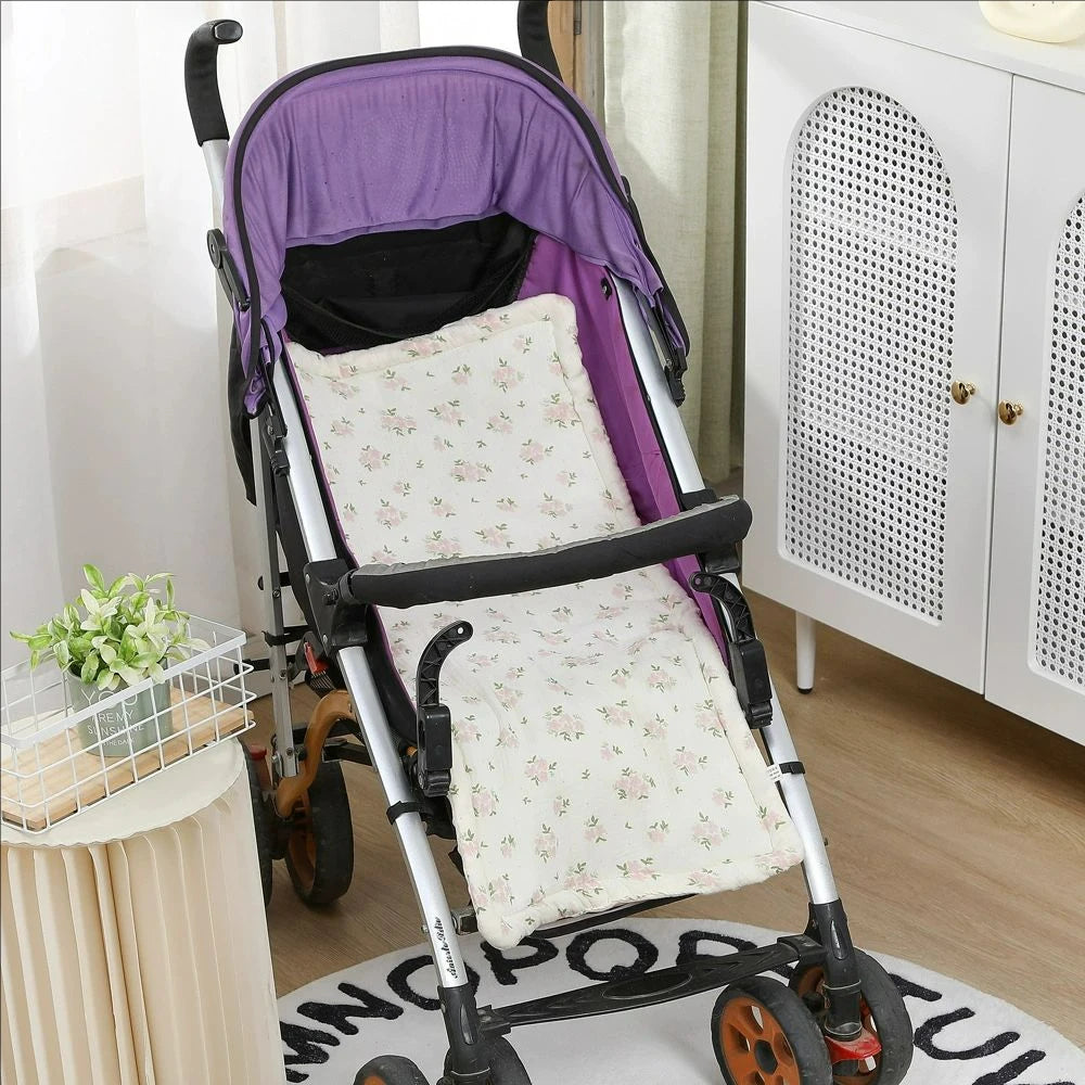 Cartoon Bear Baby Stroller Seat Cushion Cotton Soft Newborn Car Seat Pad Infant Pushchair Mattress Mat Kid Pram Accessories