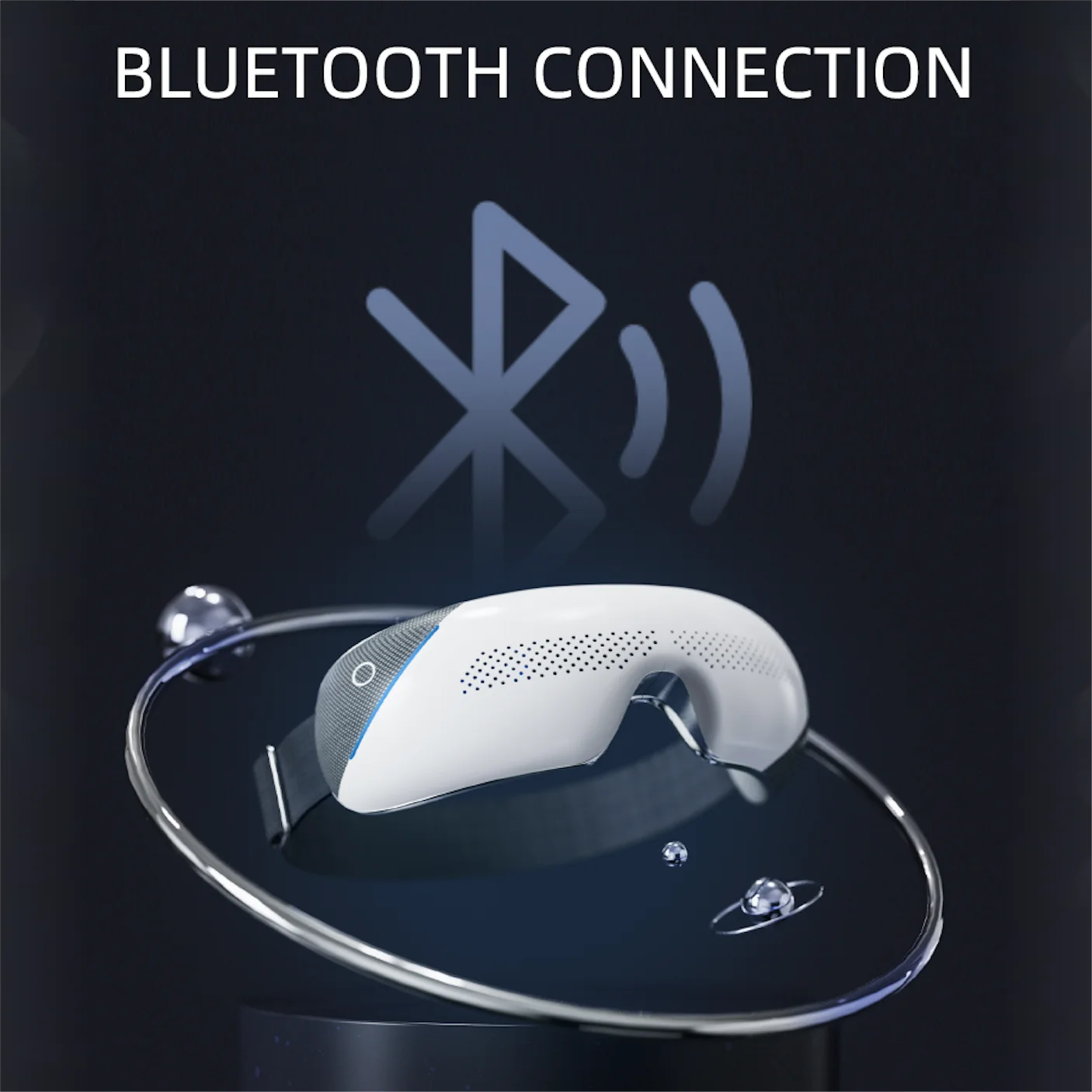 Portable Visible Eye Massager with Bluetooth Music Eye Care Device Sleep Eye Mask with 4 Mode Massage Muscle Gift for Mom Dad