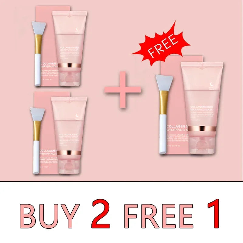 Korean Collagen Wrapping Peel Off Facial Mask Elasticity Hydration Reduces Sagging Dullness Hydrolyzed Collagen Skin Care