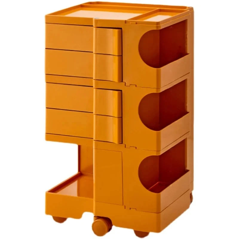 ‌360° Rotating Snack Cart - TikTok Viral Mobile Organizer, Makeup Vanity & Bedroom Storage Rack w/Wheels for Living Room‌