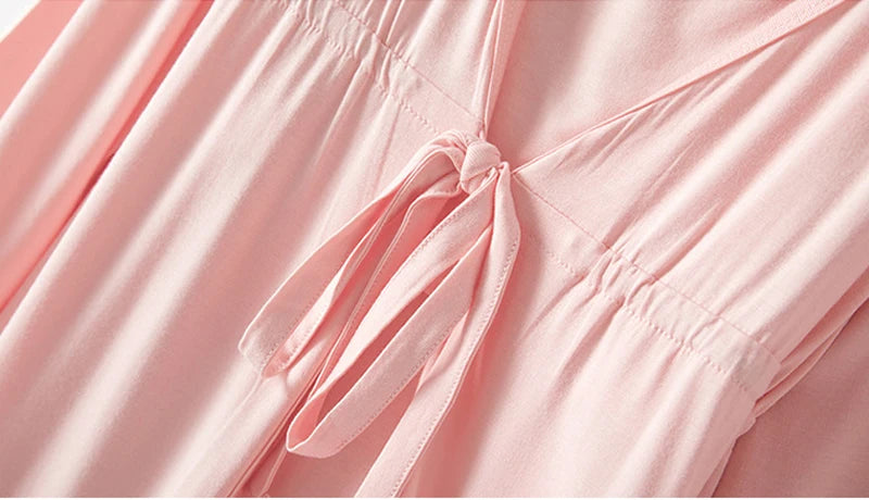 2pcs/Set Pregnancy Pajamas Sleepwear Nursing Nightwear Pregnant Woman Sling Breastfeeding Nightgown Maternity Labor Dress+Robe