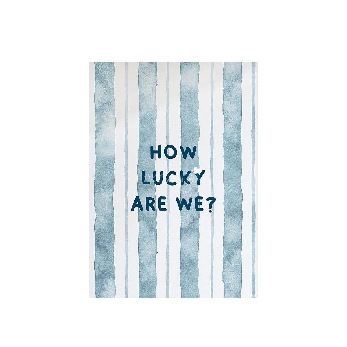 "How Lucky Are We" Quote Canvas Print Poster Modern Heart Stripe Art Prints Bedroom Living Room Wall Art Home Decor Poster