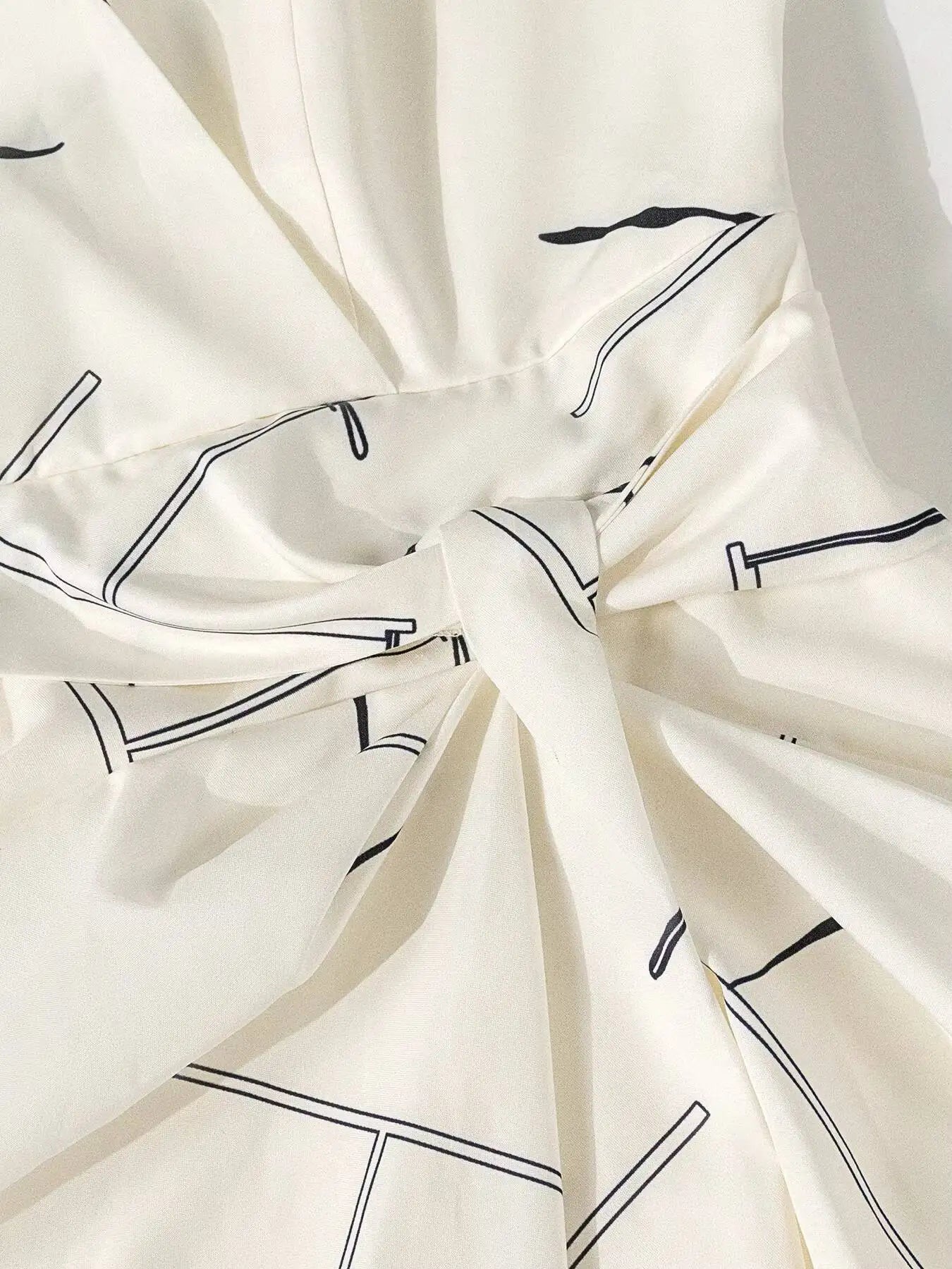 Women Midi Dress Sleeveless V Neck Line Print Wrap Tie Waist Asymmetrical Dress Elegant Spring Summer Brunch Work Office Dress