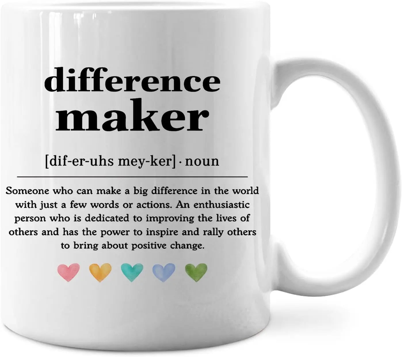 Inspirational - 'Definition of a Difference Maker' Design, Perfect Gift for Motivators and Changemakers, Stylish and Heartfelt