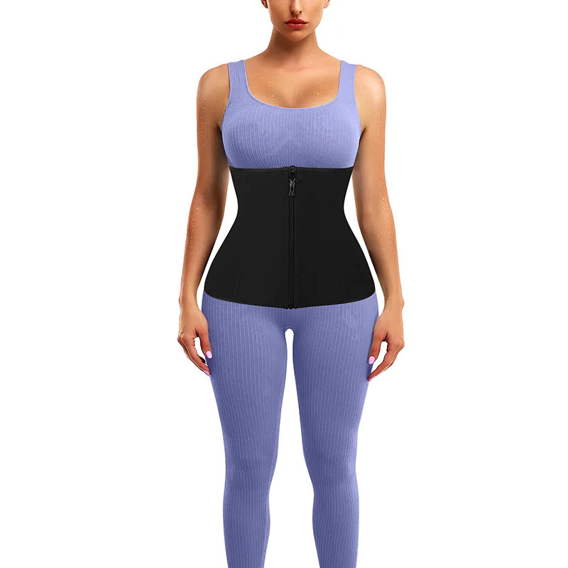 Miss Moly Sauna Waist Trimmer for Women Slimming Tummy Control Sweat Band Body Shaper Fat Burning Corset Losing Weight Belt