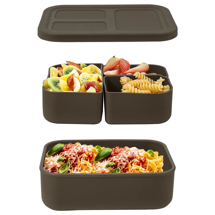 Detachable Lunch Box Portable Bento Box Silicone Dishes For Baby Leakproof Food Container Feedings Set Bowl Tableware Baby Items