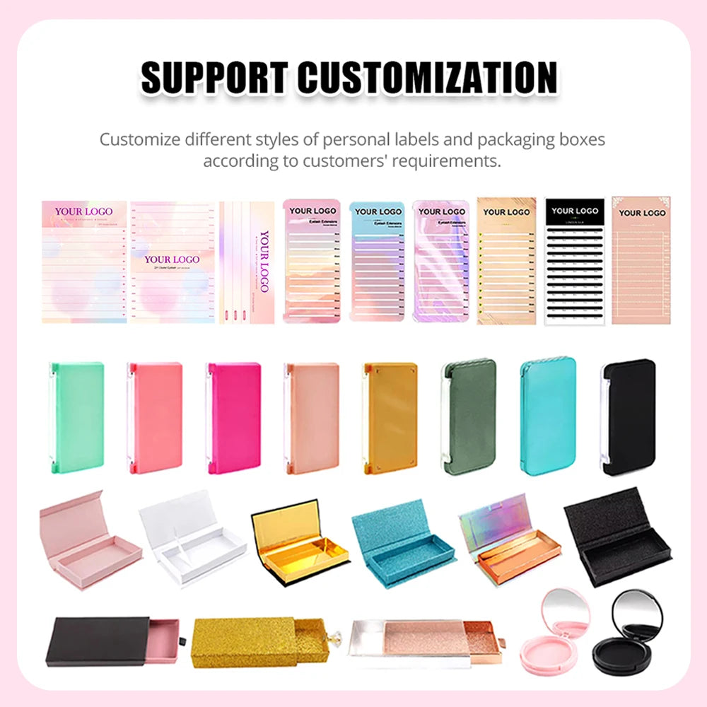 10cases/lot YUANZHIJIE Knot-free lashes Clusters 100% Hand-Tufted Anime Eyelashes Premium Materail Cruetly-free lash Extensions