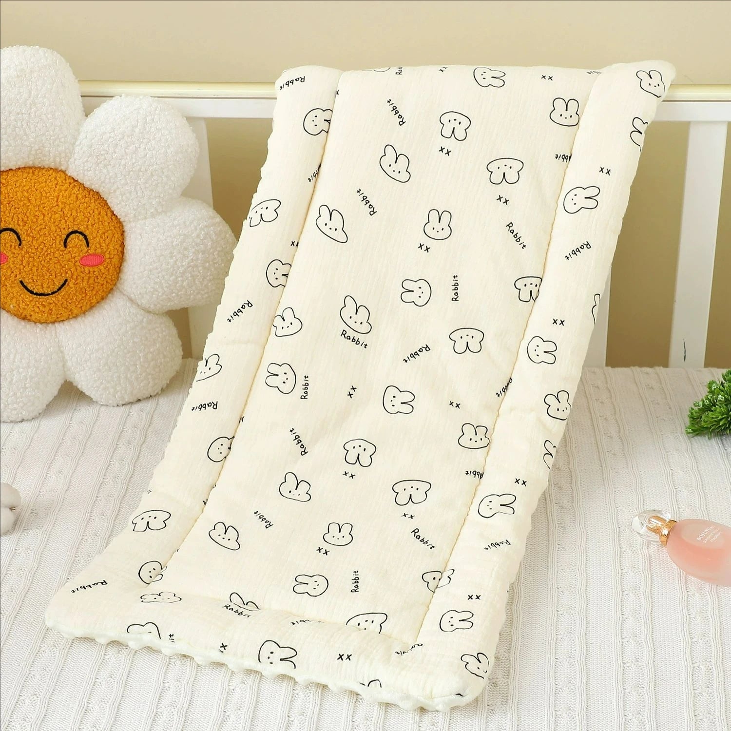 Cartoon Bear Baby Stroller Seat Cushion Cotton Soft Newborn Car Seat Pad Infant Pushchair Mattress Mat Kid Pram Accessories