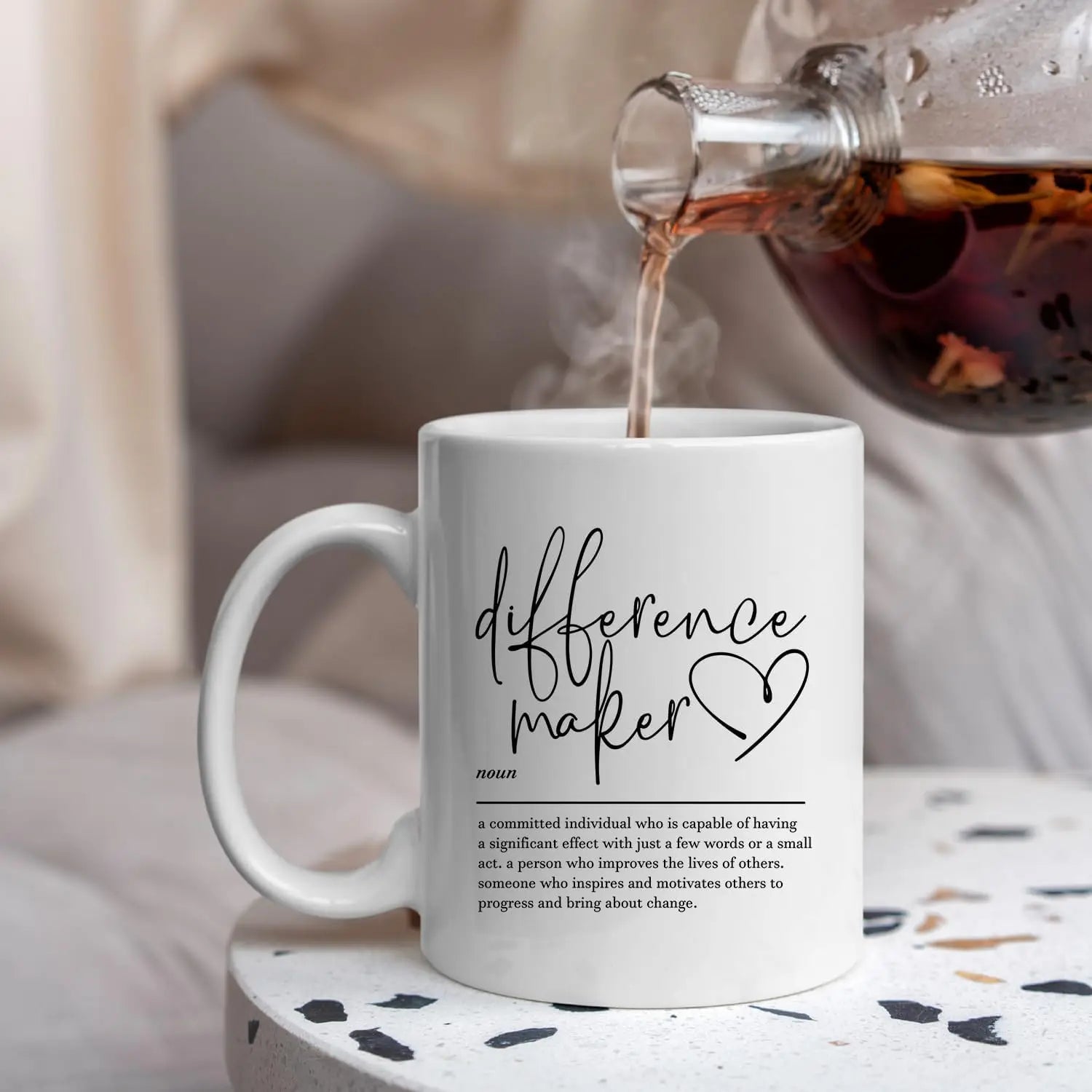Inspirational - 'Definition of a Difference Maker' Design, Perfect Gift for Motivators and Changemakers, Stylish and Heartfelt