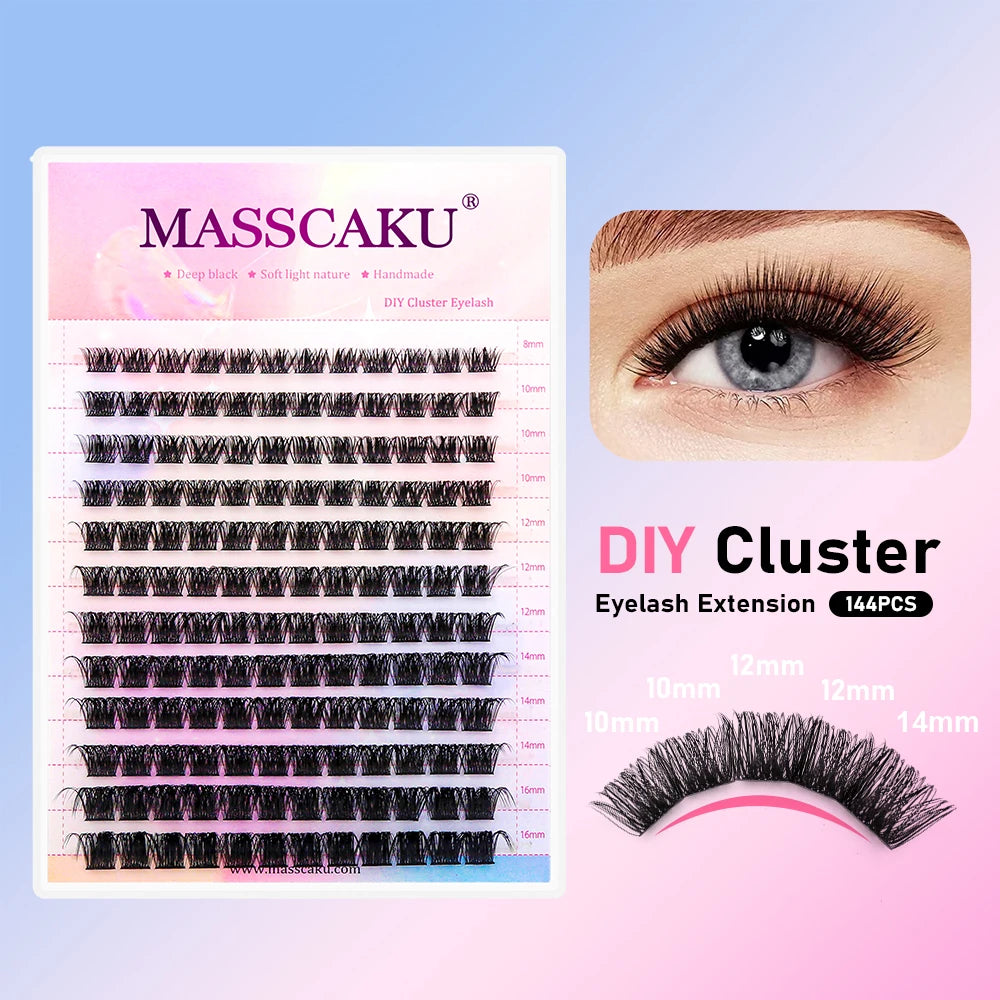 10cases/lot YUANZHIJIE Knot-free lashes Clusters 100% Hand-Tufted Anime Eyelashes Premium Materail Cruetly-free lash Extensions